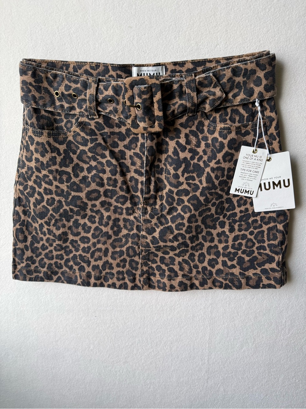 Show Me Your MuMu Tyra Belted Zip Skirt Small - Picture 2 of 7